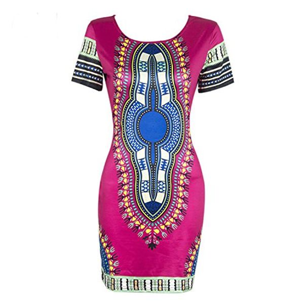 

knight horse women traditional african print dashiki bodycon plus size short sleeve dress, Black;gray