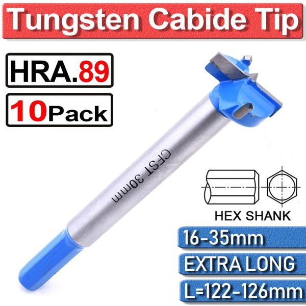 

forstner bit boring hole saw drill bit cutter forstner set 90mm depth carbide tip extra long 16mm-35mm woodworking set tool
