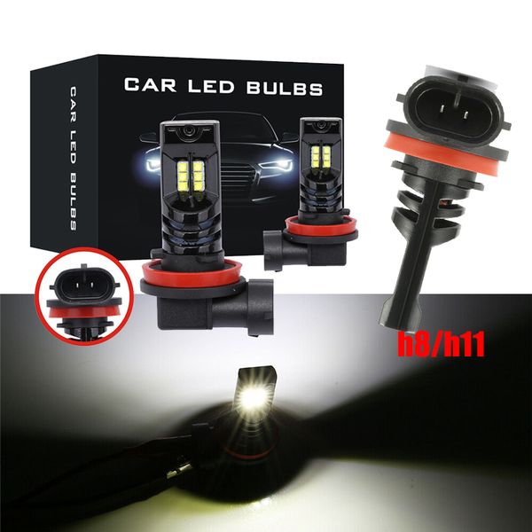 

2pcs universal cars fog lights bulb white replaces headlight drl bulbs driving lamp 6000k fits h11 h8 accessories new, Slivery;brown