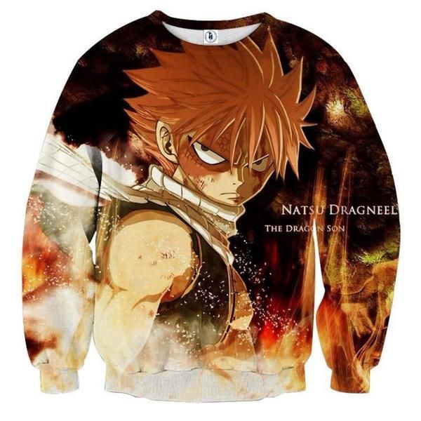 

fairy tail свитер мужчины 3d пуловер аниме толстовки нацу свитера унисекс толстовка семейный подарок повседневная пиджаки 2019 новый s-5xl 1, Black