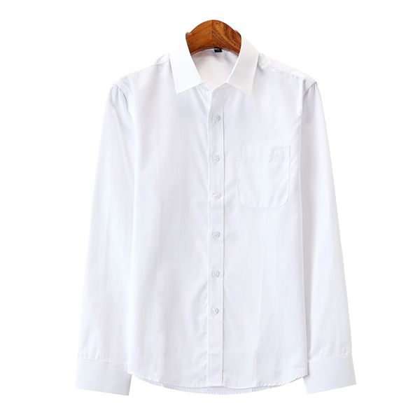 

business casual shirt men's new large size long-sleeved shirt dress fashion high quality, White;black