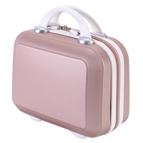 

new ladies cosmetic case makeup artist professional beauty cosmetic cases bag portable pretty suitcase rose gold