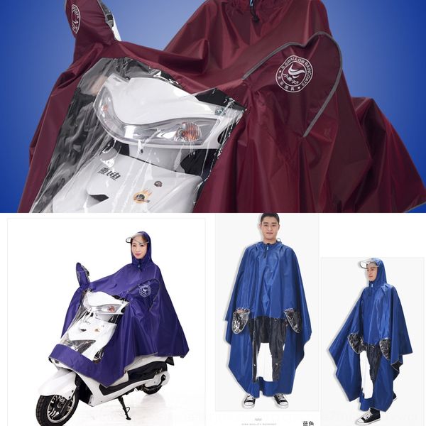 

s7v7p swallow single oxford cloth car motorcycle poncho men's and women's light raincoat riding outdoor motorcycle electric vehicl, Red;brown