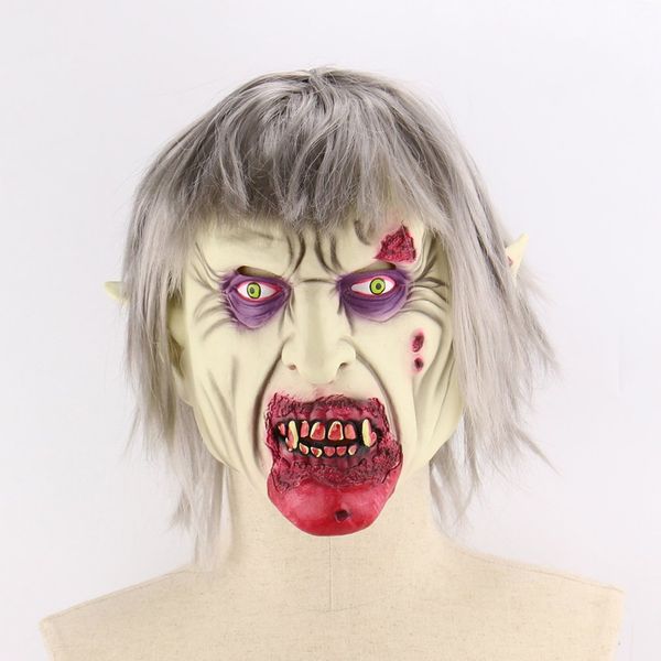 

halloween masks horror ghost face zombie vampire quilted skin party mask wig