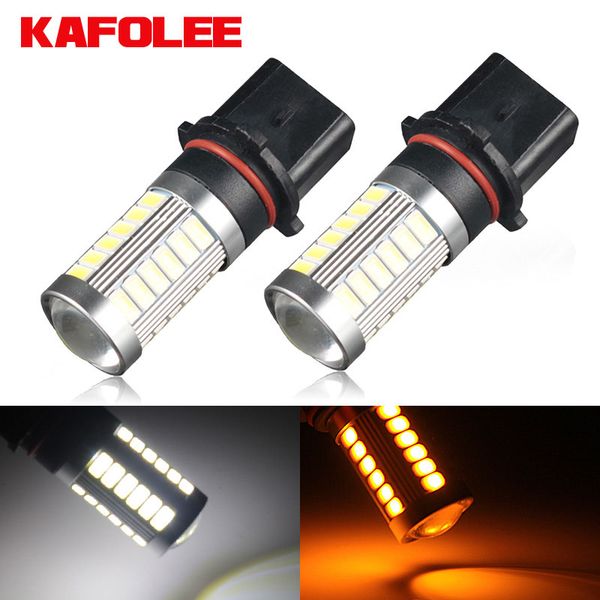 

kafolee 2pcs p13w led psx26w sp13w 6000k 3000k 12v 24v white car fog light driving drl daytime running lamp auto