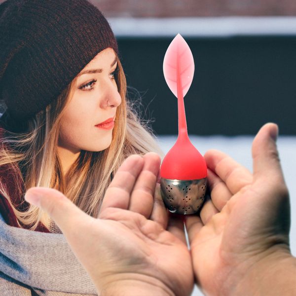 

силиконовый чай infuser лист сделать мешок фильтр ситечко с поддоном из нержавеющей стали чай ситечки бесплатная доставка