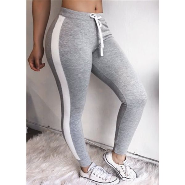 

women comfy gym tights energy yoga pants drawstring sport leggings running pants trousers, White;red