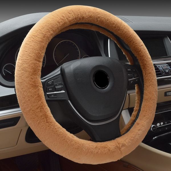 

selling new winter car steering wheel cover 15 inch universal for suv van truck car general winter plush warm sports style