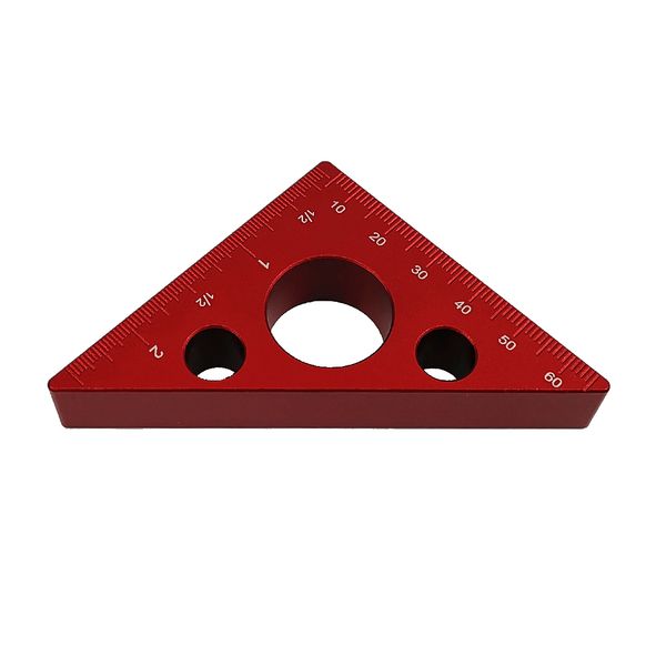 

45 degree aluminum alloy angle ruler inch metric triangle ruler