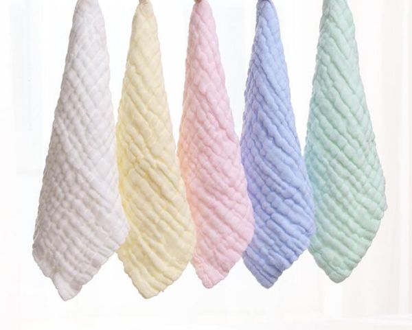 

30*30cm Children soft comfortable cotton Handkerchief Towels 6 layer thick gauze Baby saliva towel