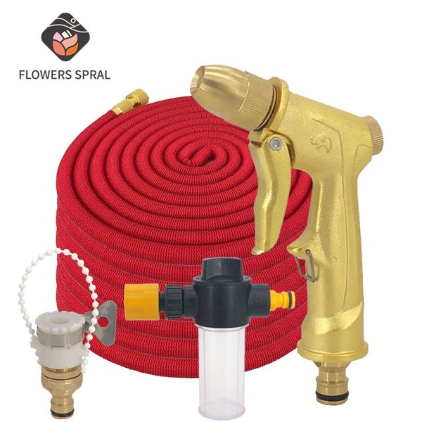 

new high-pressure water gun hose garden watering hose tpe flexible drip irrigation pipe magic car wash water gun