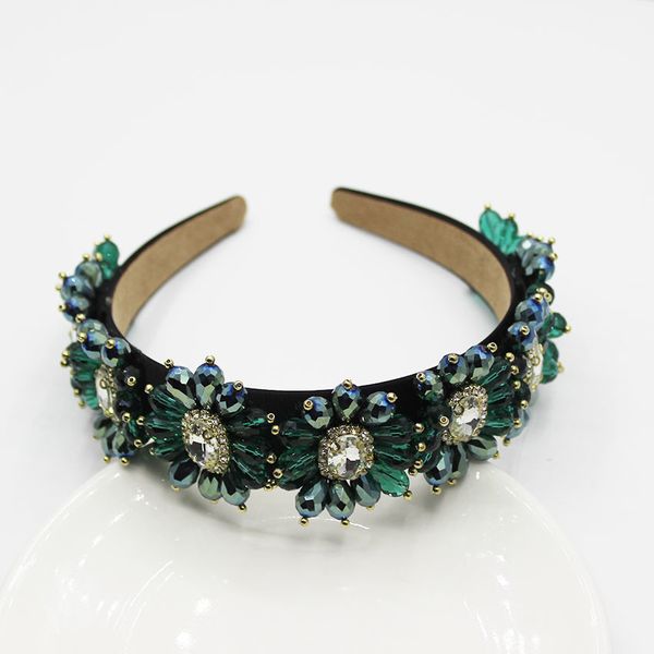 

hair hoop women's velvet stars snowflake fashion headband styling hairpin headdress vintage palace hair band 305, Golden;white