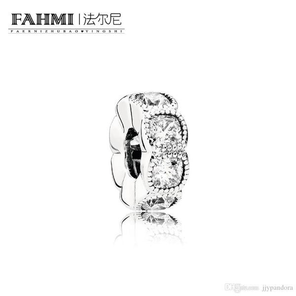 

fahmi 100% стерлингового серебра 925 пробы 1:1 оригинальный аутентичный шарм 792027cz темперамент мода гламур ретро бисера свадебные женские, Black