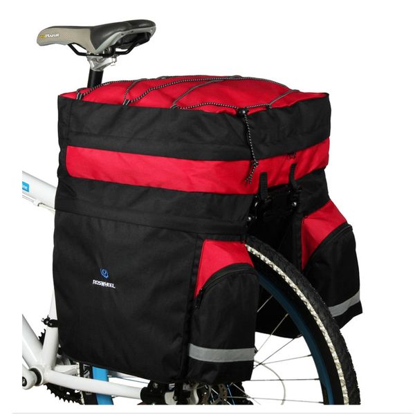 

60l mtb bicycle carrier bag rear rack bike trunk bag luggage pannier back seat double side cycling bycicle 14590