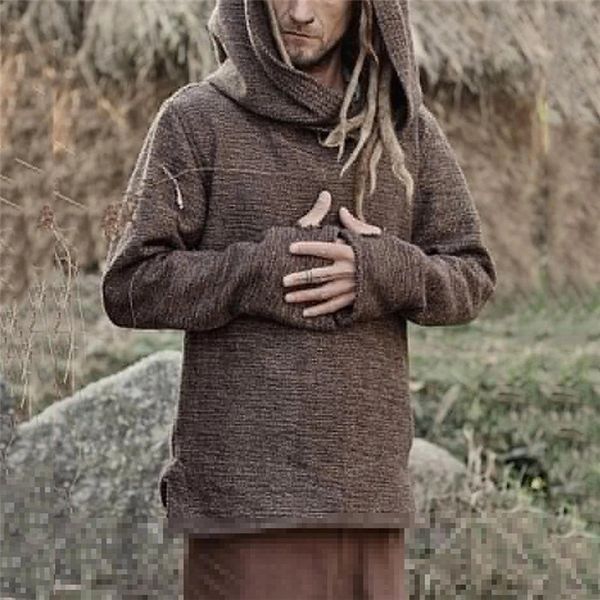 

mens designer retro casual hoodies fashion solid color long sleeve homme clothes pullover loose sweatshirts, Black