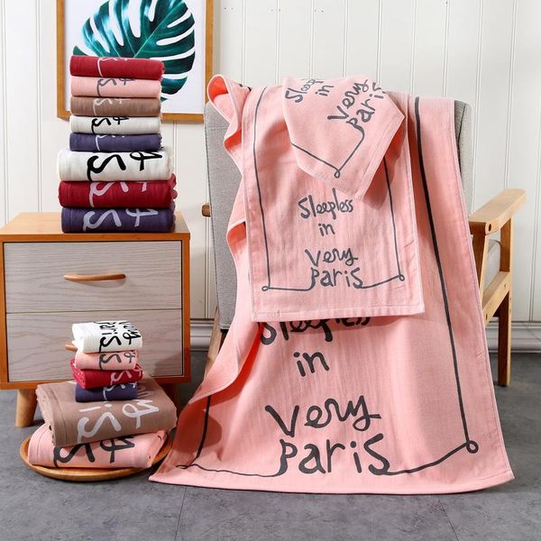 

english letter towel three-piece cotton thicken bath towel gift set