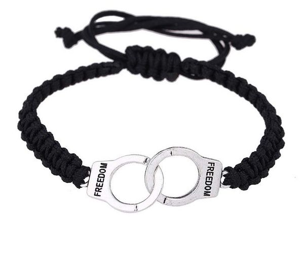 

украшения 50 градусов золы наручники браслет ручной плетения браслет ручной веревки d0001, Black