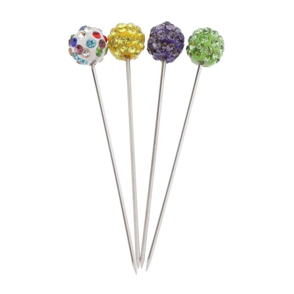 

4pack rhinestone diamond head sewing fixing needles pins diy sewing crafts, Black