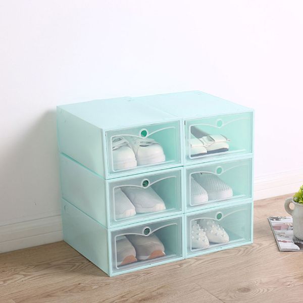 

shoes storage box plastic home organization stackable plastic shoe box foldable box 3pcs space saver women large volume