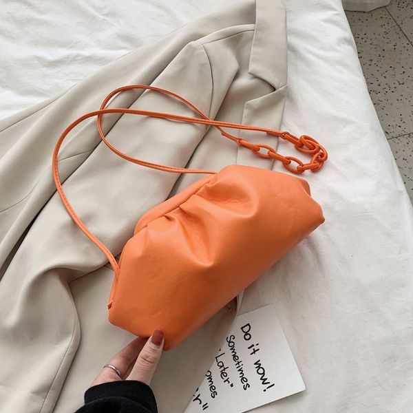 

women handbag 2020 summer new famous fashion simple shoulder bag solid messenger hasp chain hobos tote bag