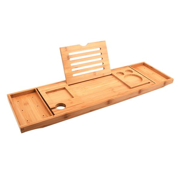 

fashionadjustable bathtub tray bathtub caddy tray multifunctional bamboo bathroom organizer with expandable sides holder for boo