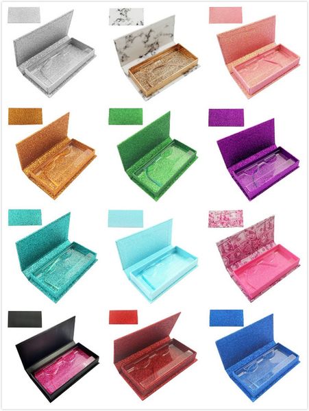 

professional custom eyelash packaging box 3d mink lashes private logo 3d mink eyelashes packing box 12 colors