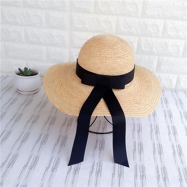 

2019 foldable sunscreen straw sunscreen foldable lafite straw hat all-match casual hat, Blue;gray
