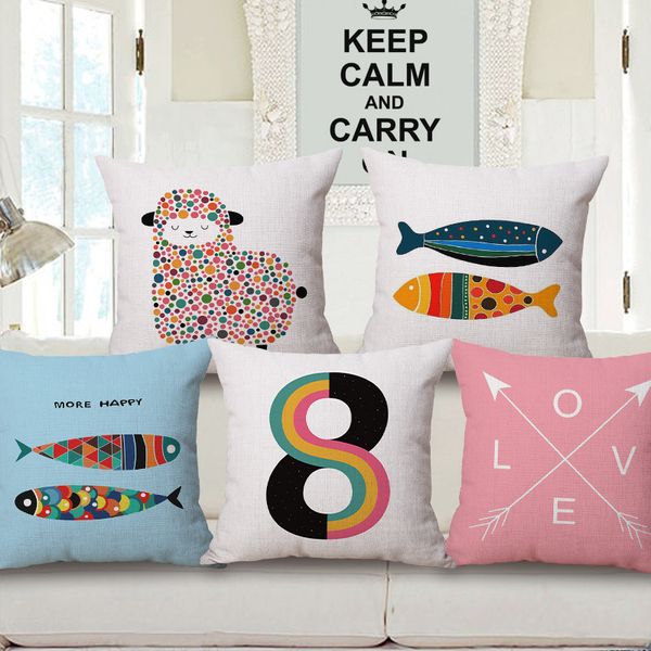 

cartoon fish and cotton pillow case fashion cartoon sofa cushion set