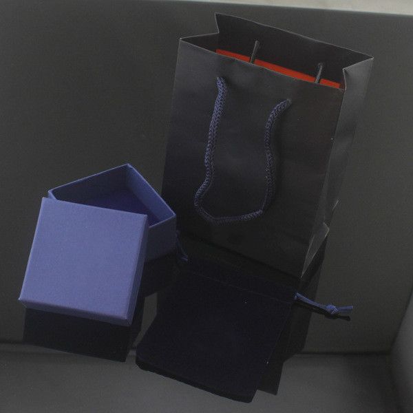 

fashion brand high-grade packaging box blue small box tote bag velvet bag ring earrings valentine's day gift box, Black;white