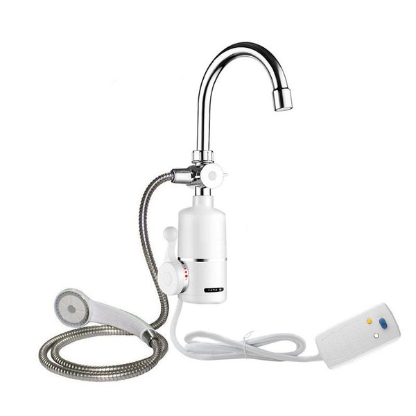 2000 W Badezimmer-Sofort-Warmwasserhahn, elektrischer Warmwasserbereiter, Wasserhahn, Durchlauferhitzer mit Duschkopf