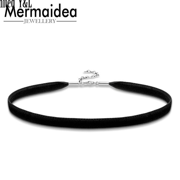 

black velvet collar choker necklaces women fit beads charm fashion jewelry gift length adjustable necklaces 2019 new arrival, Silver