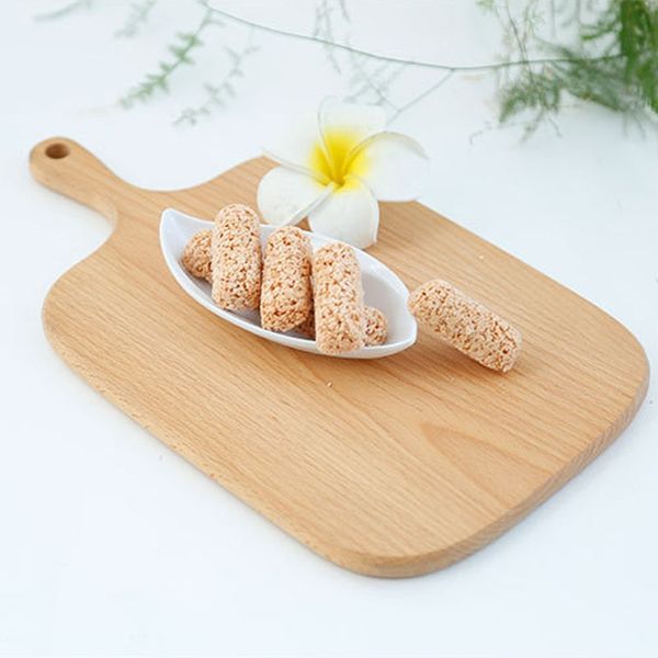 

new 1pcs 13x7.9 inch wooden cutting board kid's dinning plate solid wood pizza peel plate eco-friendly chopping block for fruit dishes