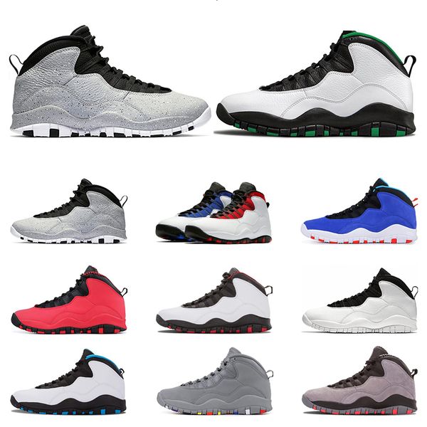 

2020 athletic shoes 10 mens basketball shoes 10s seattle cement tinker steel grey powder blue i m back sports sneakers trainer
