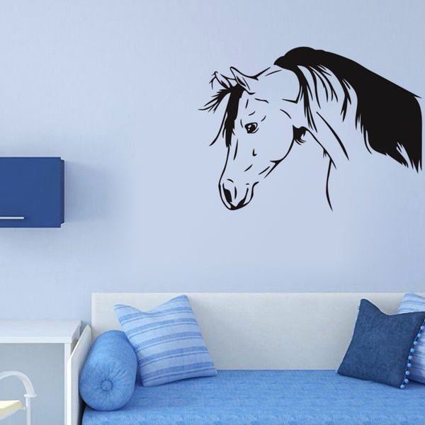 Grosshandel Schwarz Pferdekopf Zweig Wandaufkleber Steuern Dekor Wohnzimmer Schlafzimmer Gym Sport Wandtattoos Abnehmbare Vinyl Wandtattoo Von Joystickers 13 97 Auf De Dhgate Com Dhgate