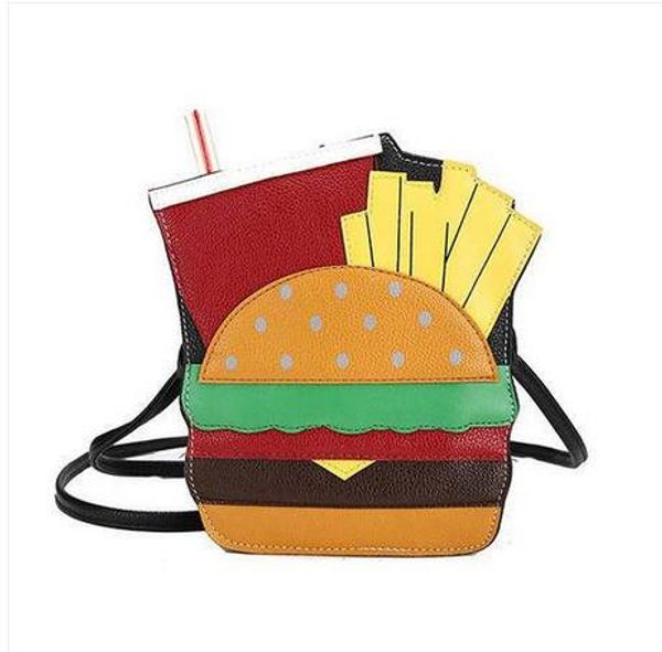 

wholesales 2019 women cute hamburger chips small shoulder bag crossbody bag chain bag