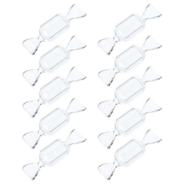 

10pcs transparent plastic candy box clear storage container wedding party favors