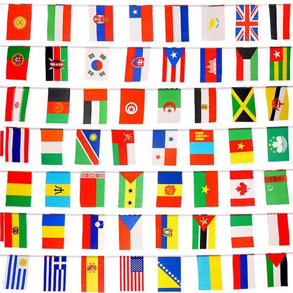 

100 Countries Flags 82ft International Flags Bunting Banner for Party Decorations,Olympics,Grand Opening,Bar,Sports Clubs,School Events