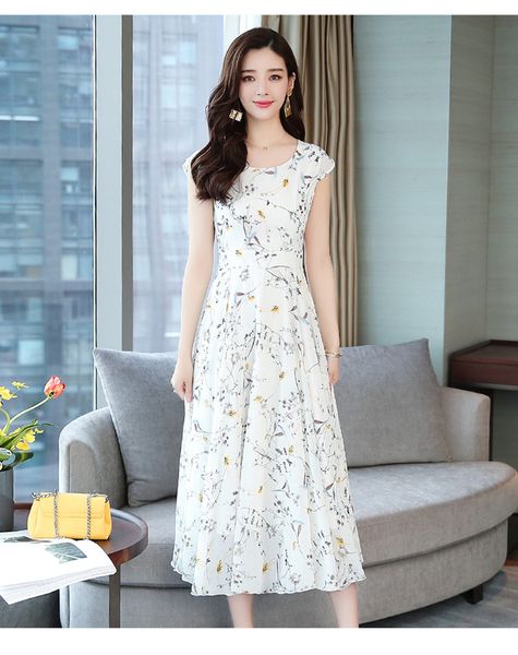 

шифоновое платье лета женщин с коротким рукавом цветочные печати boho платье twill тонкий отпуск асимметрия белые платья элегантный vestidos, Black;gray