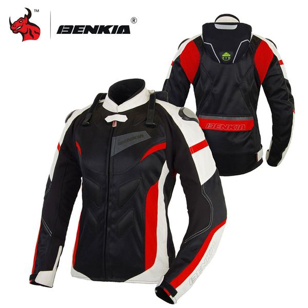 

benkia women motorcycle jacket protective gear breathable motorcycle racing jackets moto jacket moto femme s-2xl size