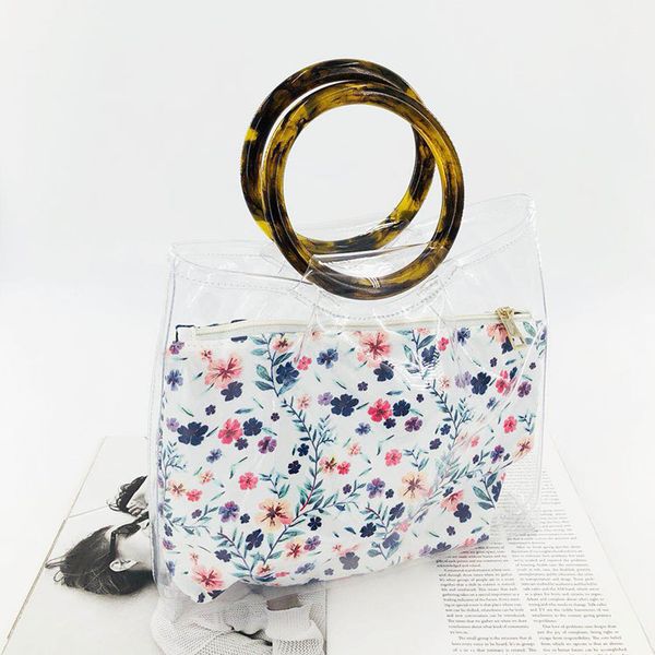 

2020 summer acrylic wrist ladies transparent jelly bag for women pvc handbag