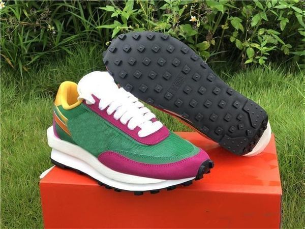 

2020 new ld waffle sacai varsity blue/del sol-varsity pink green gusto varsity wolf grey black running shoes bv0073 size 36-45