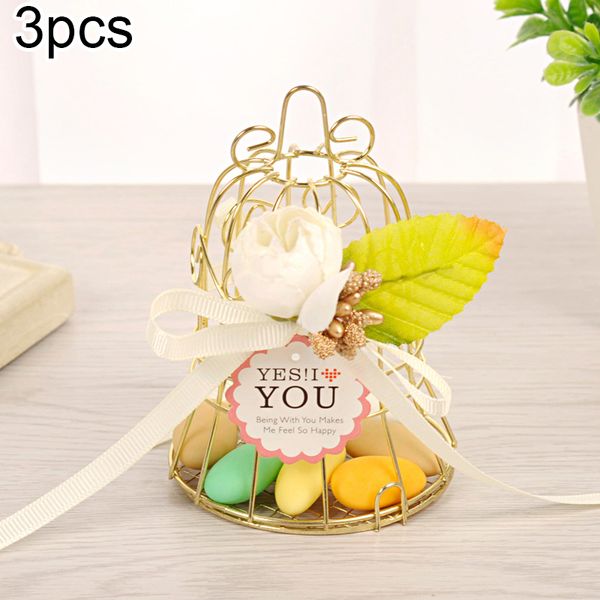 

3pcs bird cage candy container chocolate sweet box holder birthday decoration