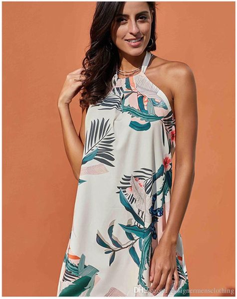 

womens summer print mini dress crew neck strap sleeveless off shoulder casual clothing fashion a-line skirt, Black;gray