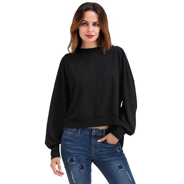 

fashion spring women hoodies sweatshirts with long sleeve loose casual designer hoodie sweatshirt solid black bandage women clothing