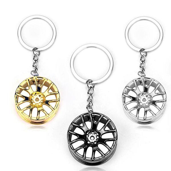 

ювелирные изделия 10pcs / lot мода брелок творческий колеса автомобиля ключевые цепочки сплава брелок для партии подарков подвеска key ring, Slivery;golden