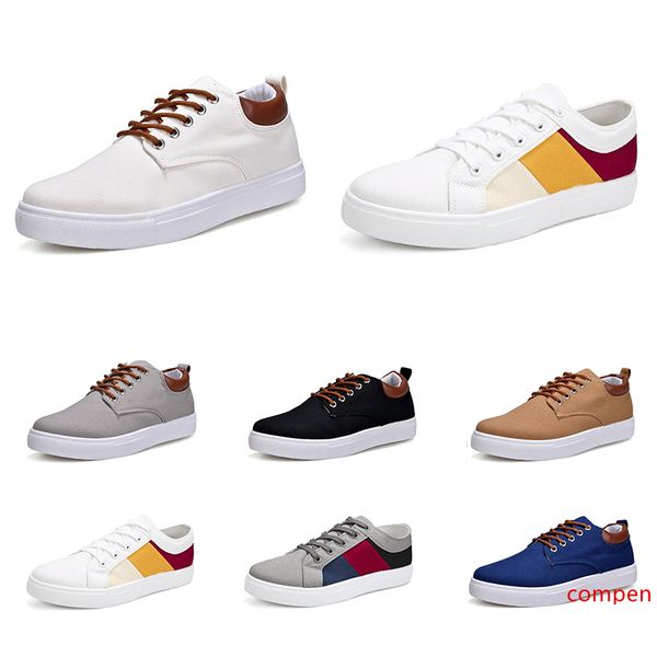 

sale men fashion casual shoes black white navy blue red khaki mens comfortable canvas sneakers size 39-46 item 4