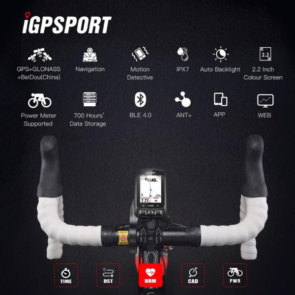 

igs618 ant+bluetooth cycling power meter igs618 igpsport gps bike computer navigation speedometer ipx7 3000 hours data storage