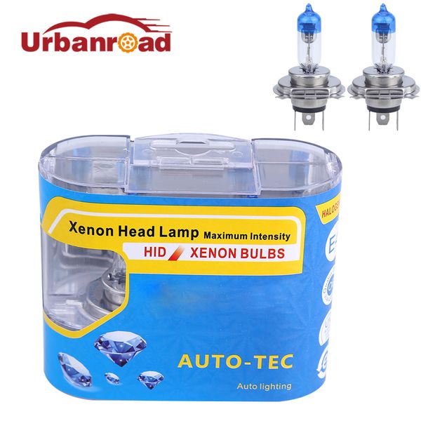 

2pcs h4 55w 12v fog lights halogen bulb h4 white halogen 4000k 55w car head lamp light car styling super bright