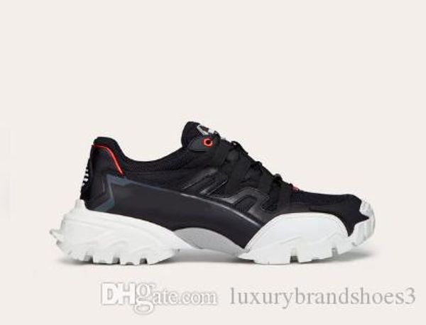 

2019 men women climbers sneakers in fabric real leather 13 colors vlogo rubber sole luxury designer shoes size 36-45, Black