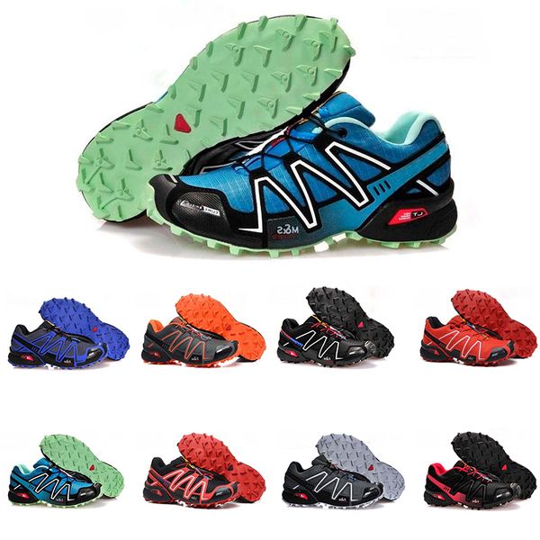 

speedcross 3 cs cross country running shoes 2019 new gtx mens blue black red bottom designer sneakers athletic sports trainers size 40-46, White;red